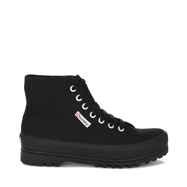 Superga 2341 Alpina Black High Top Sneakers - Women's Sneakers USA | US2396705